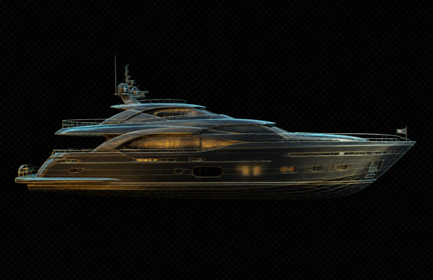 3D yacht render
