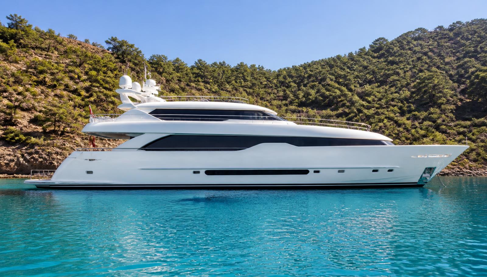 M/Y Aegean Pearl exterior profile in Turkish Riviera